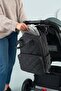 Black Quilted Backpack Changing Bag - 3