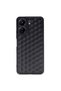 Redmi 13C Compatible Case Honeycomb Silicone Cover - Black