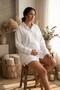 Hawaii Oversize 100% Cotton Terry Fabric Maternity and Postpartum Shirt - 4