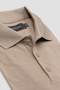 Bivo Mercerized Cotton Modern Fit Dark Beige Polo Collar Men's Plain Polo Shirt - 2