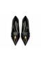 Women’s Pointed Toe High Heel Pumps – Slip-On Dress Heels with Gold Detail - 5