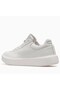 Genuine Leather Lace-Up Casual Sneaker Comfortable Men's Shoes White - 3