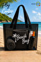 Black Transparent Beach Bag Women's Beach Bag Large Volume M-Plj01 - 6