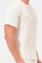 Ecru Crew Neck 100% Cotton Breathable Fabric Comfortable Fit Men's T-Shirt // 4001-Ecru - 3