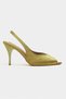 Roxy Green Satin Ankle Strap Open Toe Detail Women's Heeled Shoes - 5