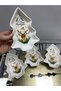 Christmas Themed 4-Piece Deer Pine Snack Bowl 16X12Cm - 3