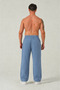 100% Cotton High Waist Summer Men's Oversize Elastic Pants Indigo Blue 2Xs-10Xl - 4