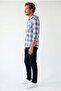 Men's Long Sleeve Plaid Hooded Linen Shirt 2403 - 3