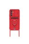 Samsung Galaxy A14 4g Compatible Case Zuma Silicone with Business Card Holder and Ring - Red - 2