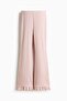 Flared rib-knit trousers - 5