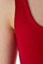 Women's Cotton Lounge Camille Pointel Sleeveless Tank & Shorts Set - Red - 3