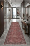 Floor Carpet Non-Slip Base Washable Stain-Resistant Rug Custom Size Hallway Carpet 3042
