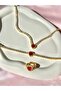 Red Heart Waterway Necklace-Bracelet-Ring Set