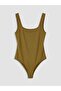Lcw Vision Square Collar Women's Snap Fastener Bodysuit