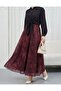 Burgundy Color Chiffon Tunic Skirt with Lining
