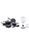9 pcs Non-Stick Cookware Set, PR22480 + 1.5L Stand Blender, 400W, White, PR81529