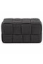 Rectangular woven stool, 52x28x28 cm, dark gray - 3