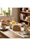 Luxury Decorative Plastic Rattan Half Round Napkin Holder Natural Wicker Textured Desktop Napkin Stand - 2