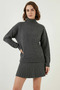 Women's Turtleneck Knitwear Anthracite Double Set - 5