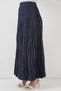 Women's Standard Wrinkled Navy Blue Skirt - 2