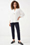 Women's V-Neck Oversize Short Sleeve White Kimono - 2