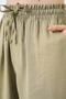 Women's High Waist Wide Leg Green Palazzo Trousers - 5