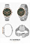 Function Green Dial Calendar Multifunctional Dual Color Men's Wristwatch - 3
