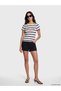 Vizyon New Season Crew Neck Striped Women's Ribbed T-Shirt - 2