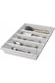 Expandable Cutlery Drawer Organizer 30-52cm, Adjustable Plastic Utensils Holder Storage Tray, Kitchen Multipurpose Drawer Divider Tray, White - 6