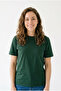Women's Khaki Regular Full-Fit Cotton Combed Cotton Crew Neck T-Shirt - 2