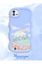 Realme C20 Compatible Case Camera Protector Blue Silicone Couple Phone Case Landscape Pattern - 2