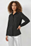 Women's Striped Black Shirt