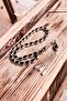 8X10 mm Black Enameled Alpaca Prayer Beads