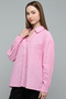 Striped Shirt with Classic Collar and Long Sleeves - 2