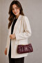 Women's Burgundy Clutch Chain Hand and Shoulder Bag - Evening Bag - 2