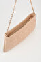 Women's Dalya Mink Star Embroidered Lined Zipper Closure Baguette Handbag - 5