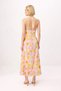 Women Sleeveless Halter Neck Floral Pattern Maxi Woven Dress Lined Shift Cut Satin Fabric Daily Casual - 5