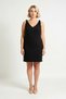 Women's Plus Size Sleeveless V-Neck Crinkle Textured Shift Cut Mini Dress Casual Daily Modern Stylish Elegant - 4