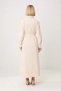 Women's Maxi Length Shirt Collar Long Sleeve Terrycotton Woven Unlined Waist Tie Detailed Dress Casual - 5