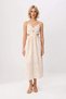 Women's Strappy V-Neck Embroidered Maxi Slip Dress 100% Cotton Woven Lined Daily Casual Modern - 4