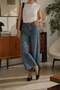 Luxe Fit Belt Detailed Palazzo Jeans - 3