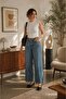 Luxe Fit Belt Detailed Palazzo Jeans