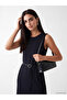 Black A-Line Modal Blend Dress with Belt at the Waist - 2