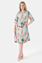 40425 Beige Linen Mixed Dress - 4
