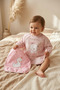 Baby Girl Waterproof Bibs with Sleeves Set of 2 - Stain-Proof, Liquid-Proof, Elastic Cuff, Swan - 3