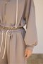 Olin Waist Detail Smoke Hooded Crop Tracksuit Set - 7