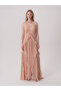 Embroidery and Ruffle Detailed Chiffon Dress - 4