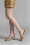 Women's Heeled Slippers with Gold Beads