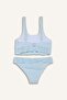 2-Piece Plaid Turquoise Bikini for Girls G7398A826Hs - 4