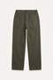 Wide Leg Velvet Look Khaki Trousers I0486Ax26Sm - 7
